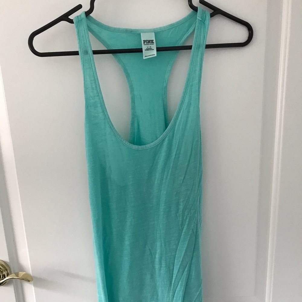 Pink Victoria Secret  - teal racer back tank